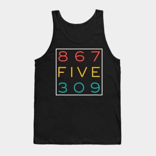 8675309 Nostalgic and Funny 70s 80s Retro Vintage Tank Top